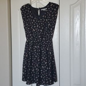 Black butterfly mini dress
